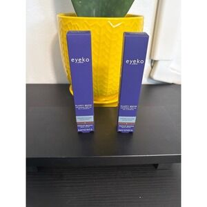 2x Eyeko London Fluffy Brow Fibre Gel Medium Brown x 3 NIB